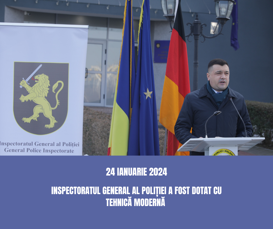 Read more about the article Inspectoratul General al Poliției a fost dotat cu tehnică modernă